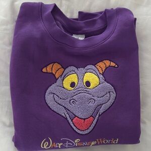 Disney parks Exclusive Figment Sweatshirt Embroidery.adult medium new